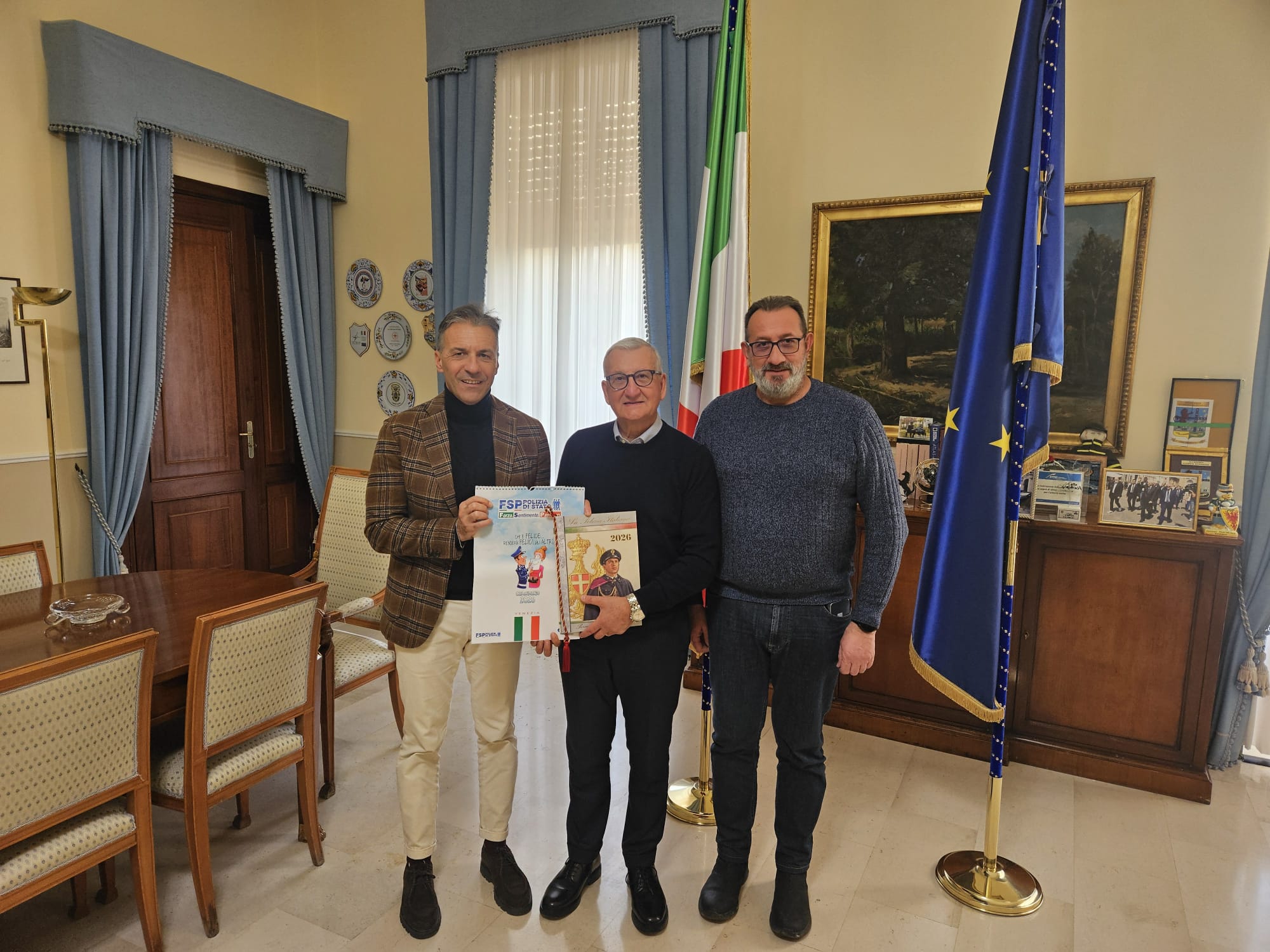 Il Sindacato FSP Polizia di Stato ha incontrato il Prefetto De Rosa per uno scambio di auguri di inizio anno.