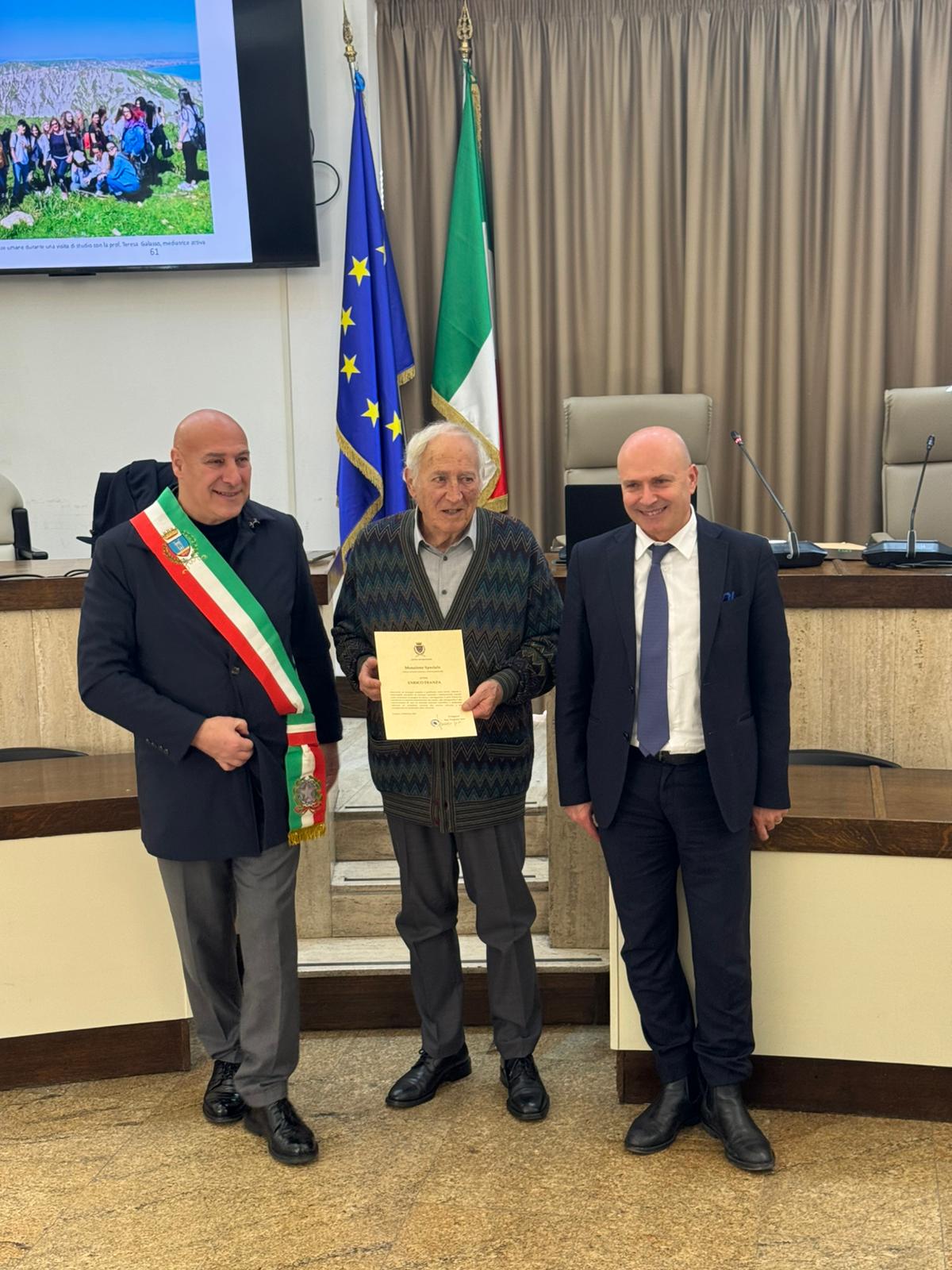 Cultura e ambiente, riconoscimento al prof. Enrico Franza: una vita dedicata alla tutela del territorio