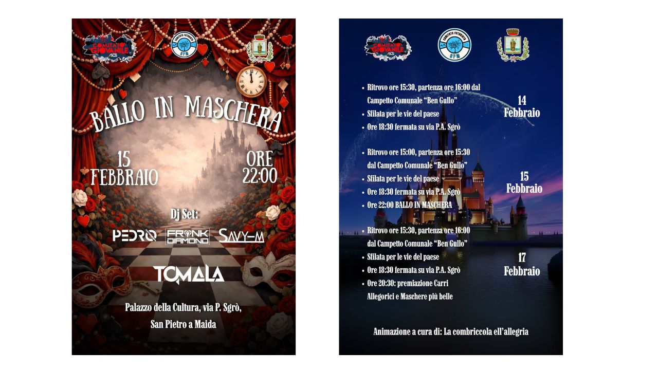 San Pietro a Maida si trasforma in un regno Disney: il Carnevale accende la magia