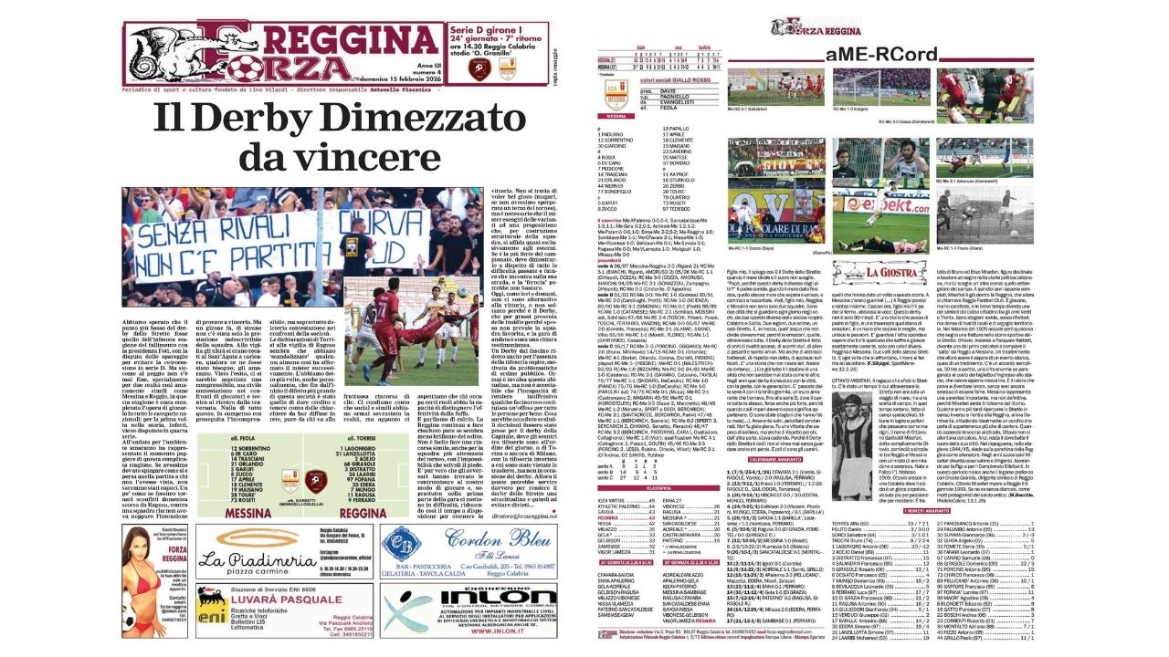 Reggina-Messina, il derby che vale più dei punti: al Granillo la sfida della svolta