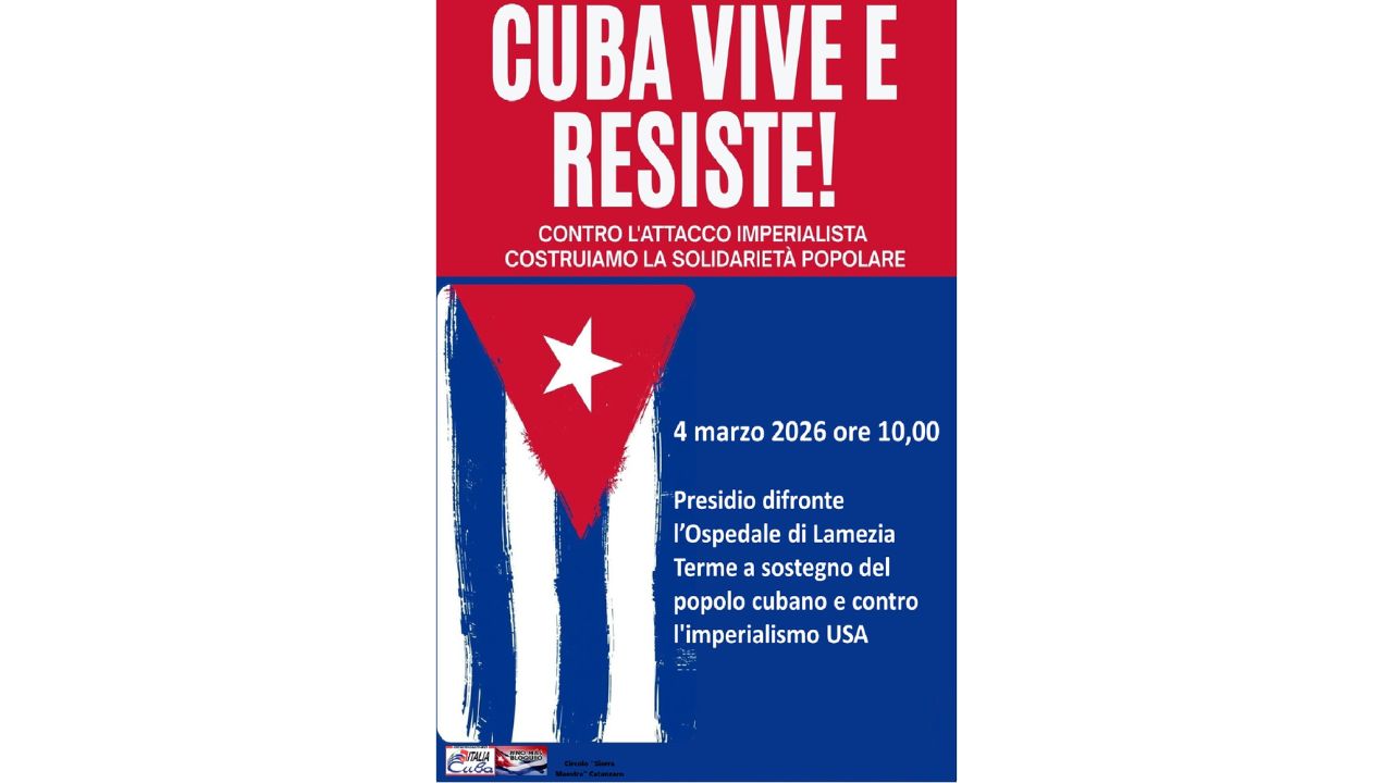 “Cuba vive e resiste”: a Lamezia Terme presidio di solidarietà contro l’ingerenza USA