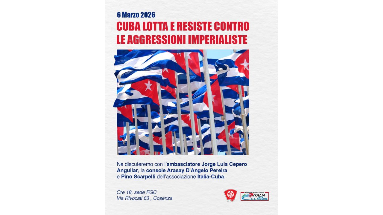 🇨🇺 Cuba lotta e resiste: a Cosenza un confronto pubblico sulle sfide internazionali dell’isola