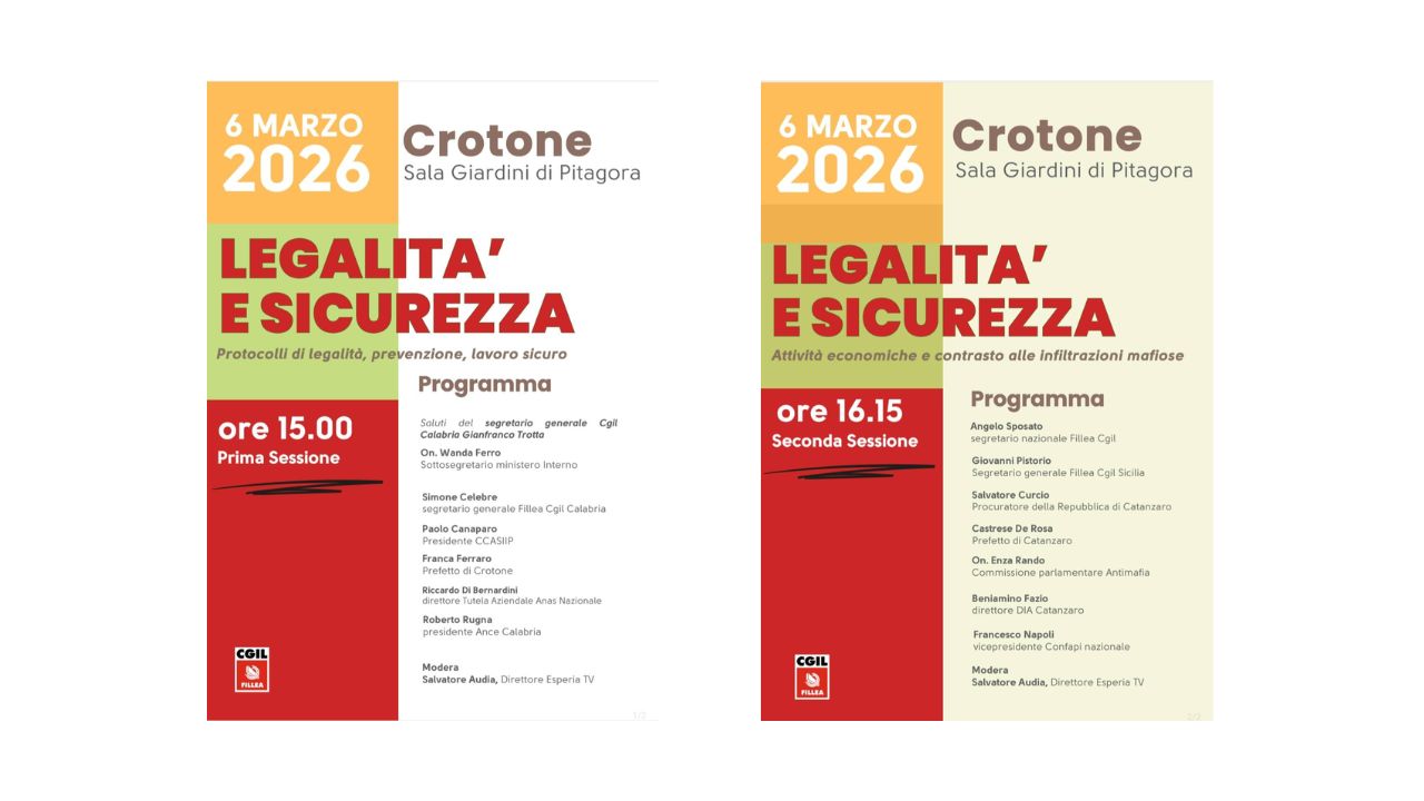 SS106 e legalità: a Crotone il confronto nazionale contro le infiltrazioni mafiose nei cantieri