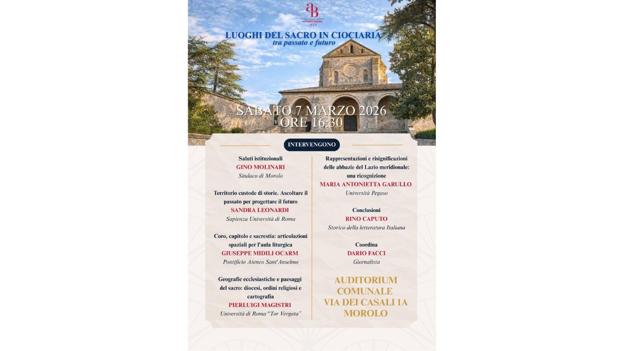 I luoghi del sacro in Ciociaria: storia, cultura e turismo al centro del convegno di Morolo