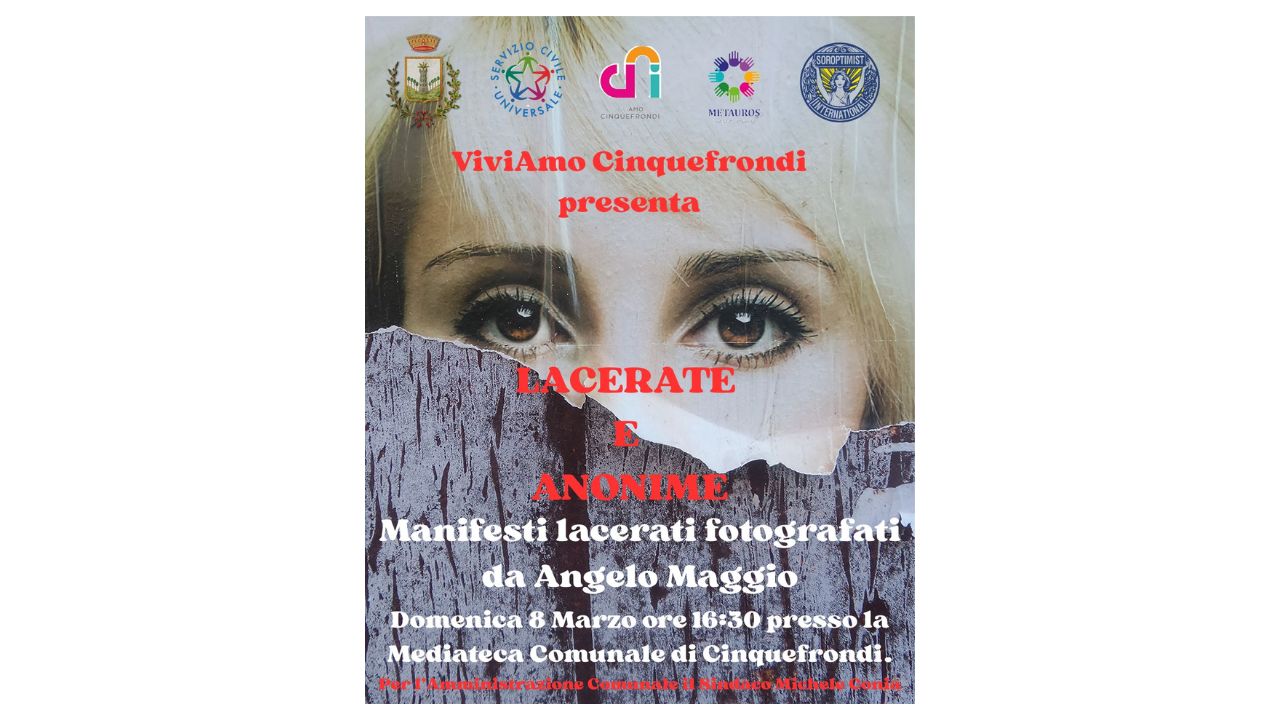 “Lacerate ed Anonime”: a Cinquefrondi la mostra che sfida i modelli di bellezza imposti