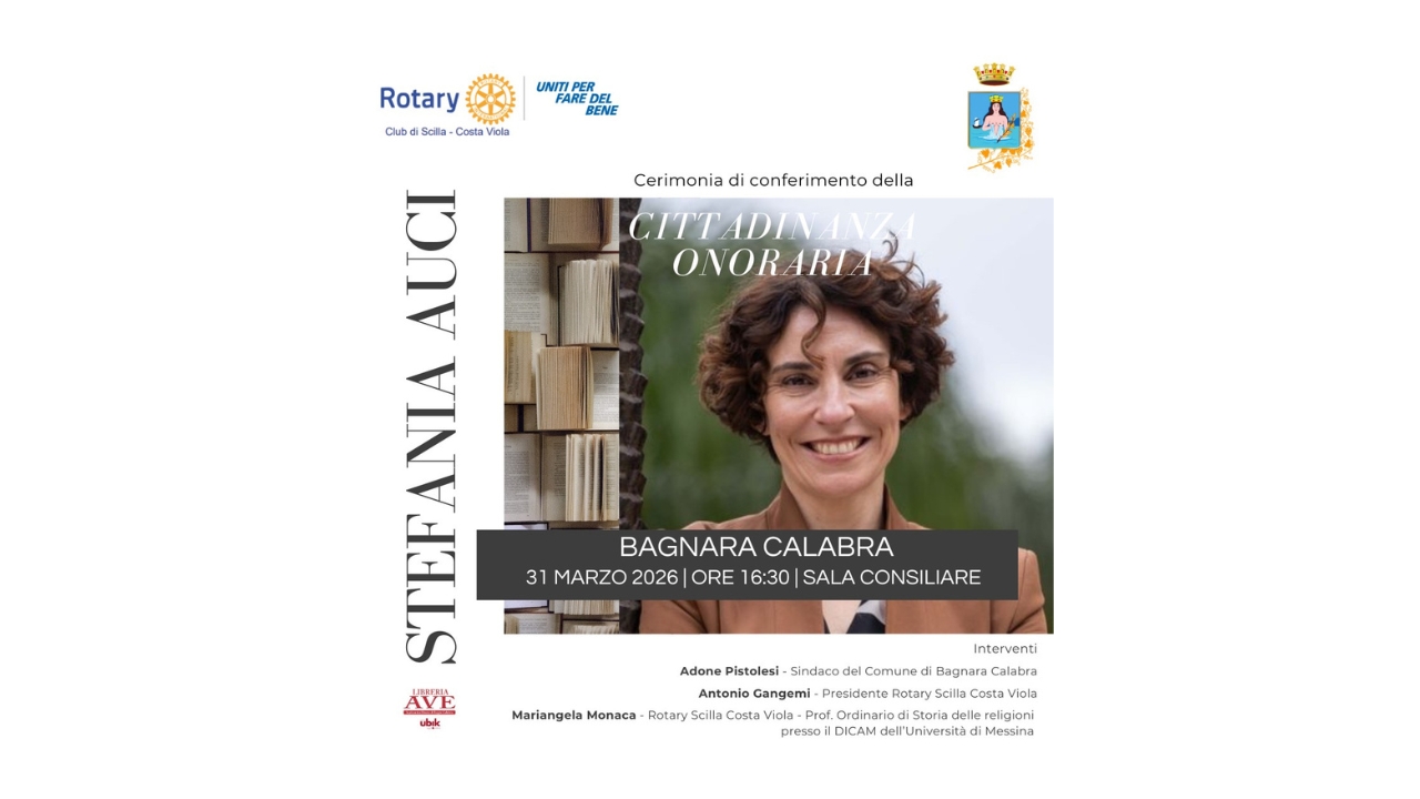 Bagnara Calabra celebra Stefania Auci: cittadinanza onoraria alla scrittrice che ha restituito al territorio il suo respiro epico