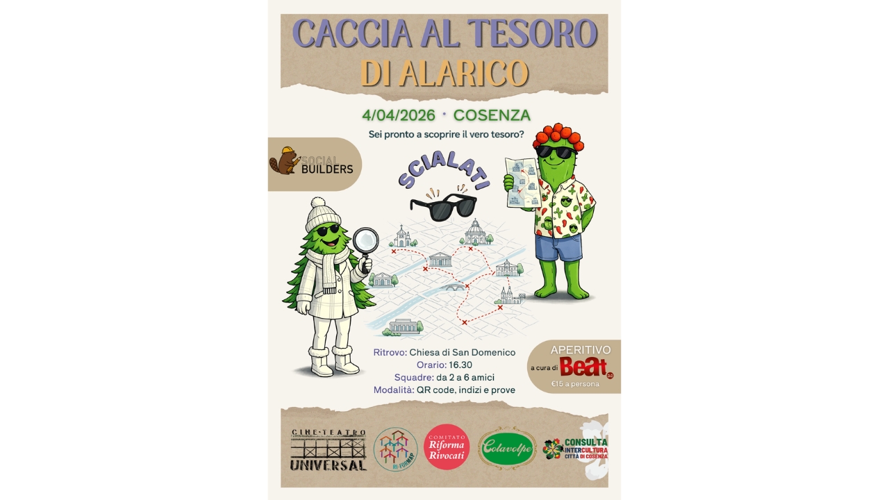 Cosenza diventa un grande gioco urbano: con “La Caccia al Tesoro di Alarico” il centro storico si anima di storia, cultura e partecipazione