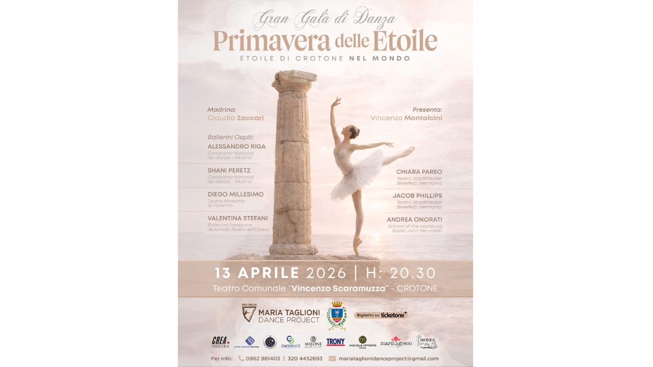 Crotone si prepara alla magia della danza: al Teatro Scaramuzza nasce “La Primavera delle Étoile”