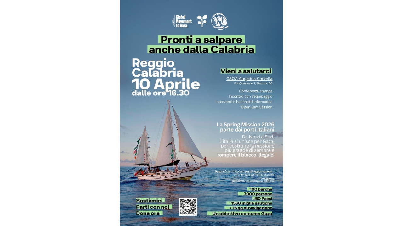 Verso Gaza dal Sud Italia: la Global Sumud Flotilla accende il mare della solidarietà