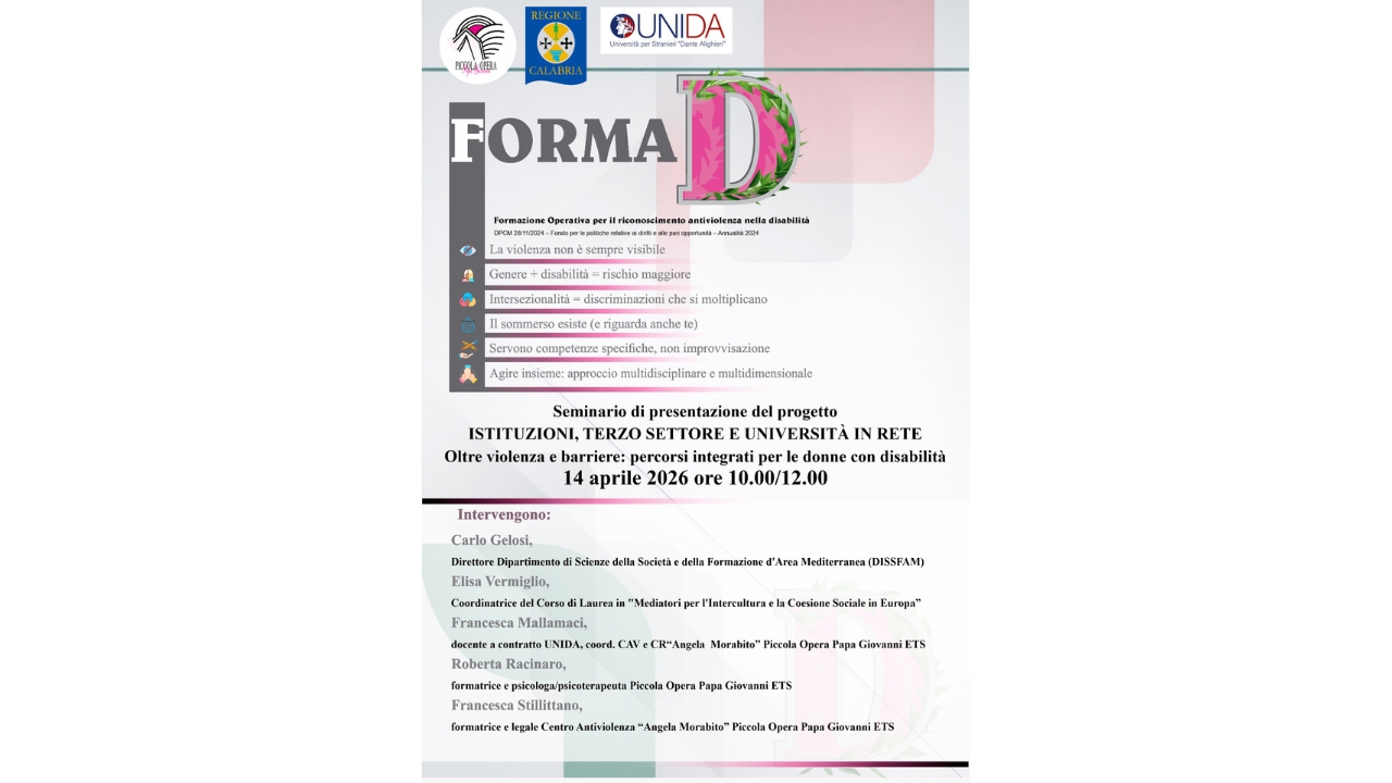 FORMA D: nasce la rete che forma il futuro contro la violenza sulle donne con disabilità
