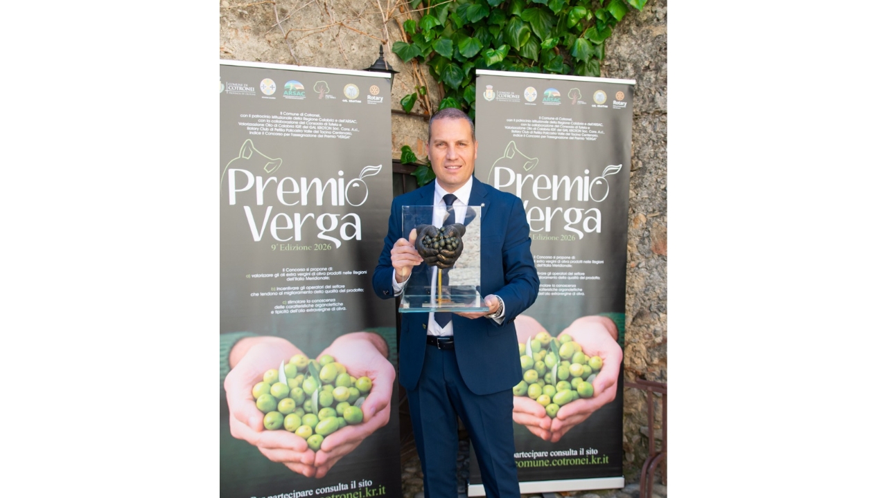Premio Verga 2026: Cotronei capitale dell’olio e del turismo esperienziale, la Calabria punta su identità e rete