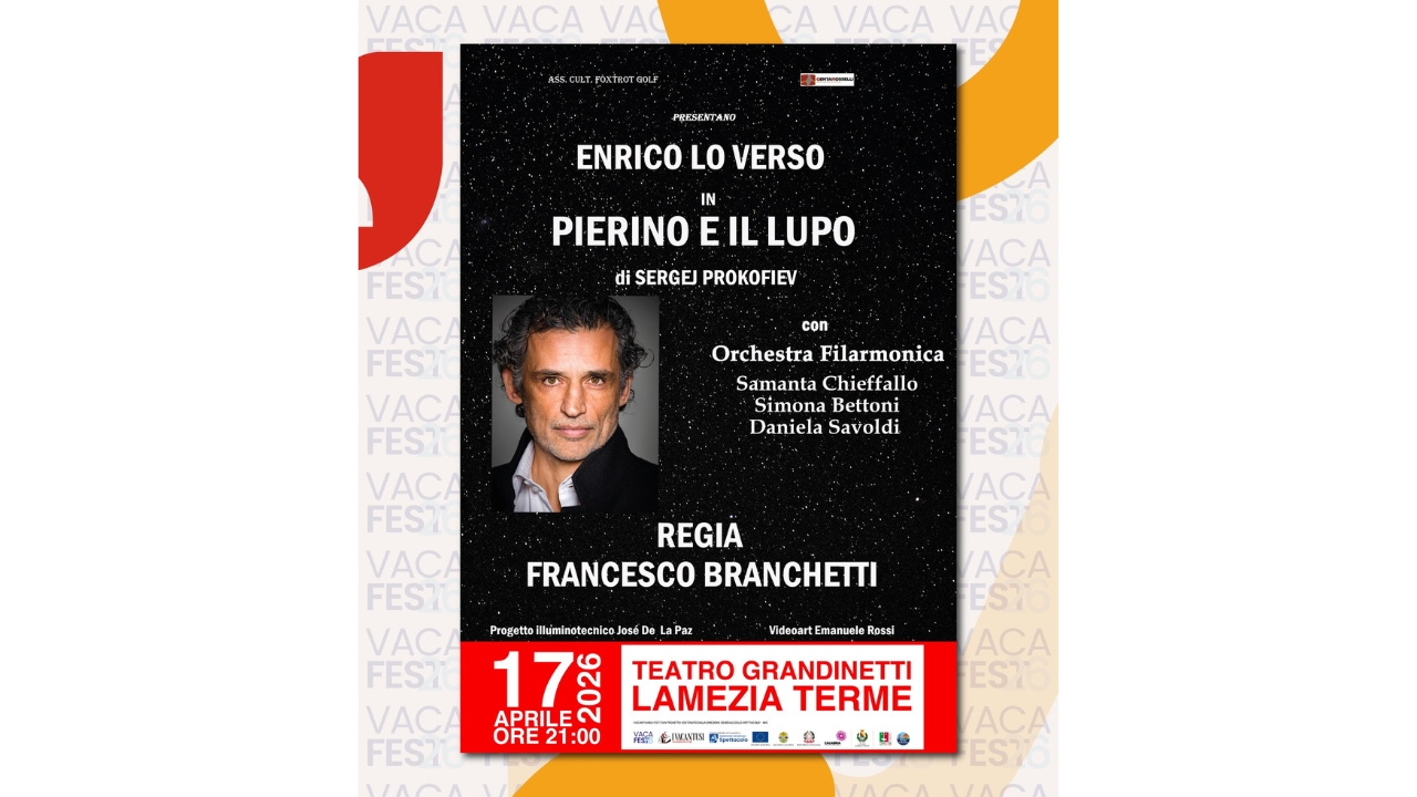 “Pierino e il Lupo” incanta Lamezia: Enrico Lo Verso protagonista di una favola senza tempo al VacaFest