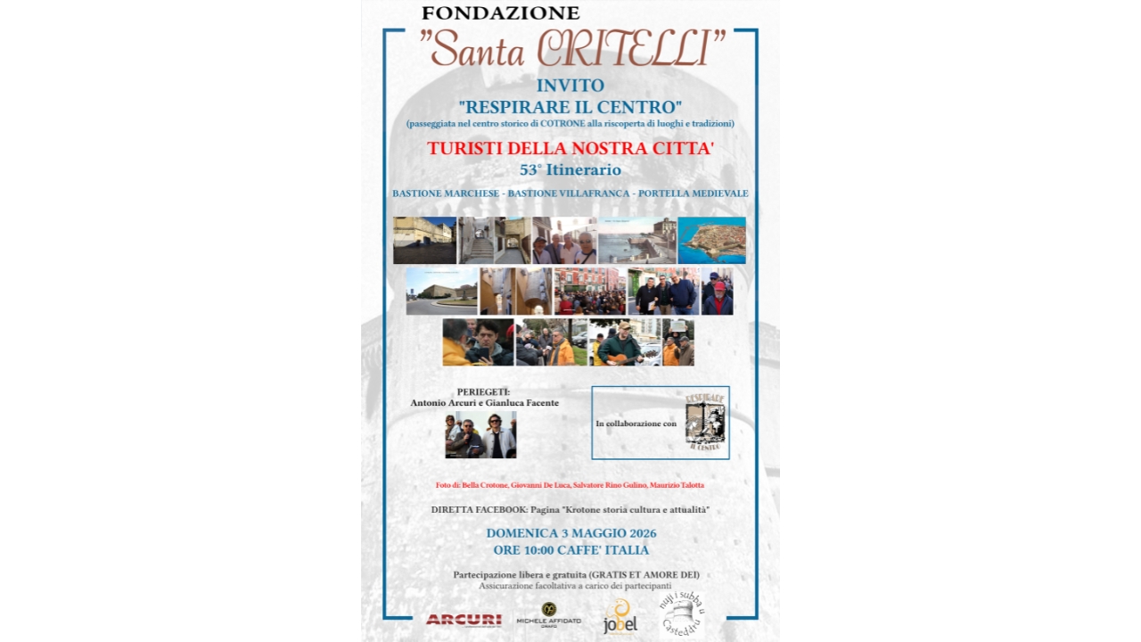 “Respirare il Centro”: viaggio tra storia, identità e memoria nel cuore di Crotone