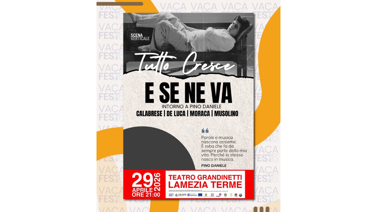 Lamezia canta Pino Daniele: al Teatro Grandinetti un viaggio emozionante tra musica e poesia