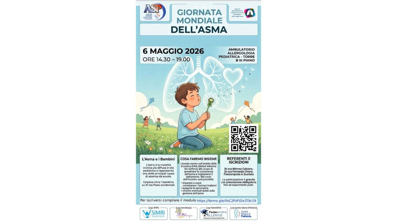 “Asma infantile in aumento: l’ASP di Catanzaro lancia un Open Day gratuito per diagnosi e prevenzione”
