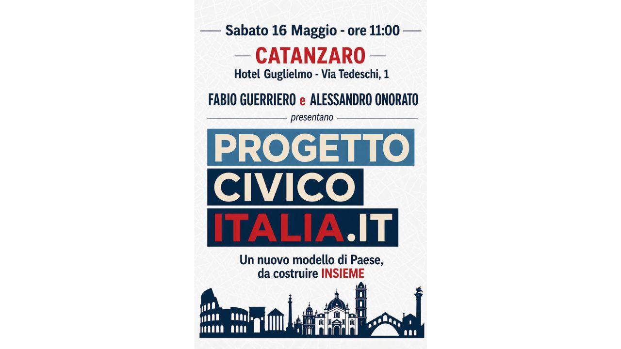 Progetto Civico Italia arriva in Calabria: al via una nuova stagione politica partecipata