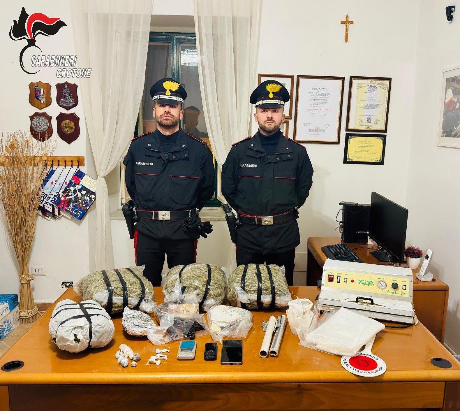 Strongoli, maxi blitz dei Carabinieri: tra droga, armi e silenziatore scatta l’arresto definitivo dopo la Cassazione