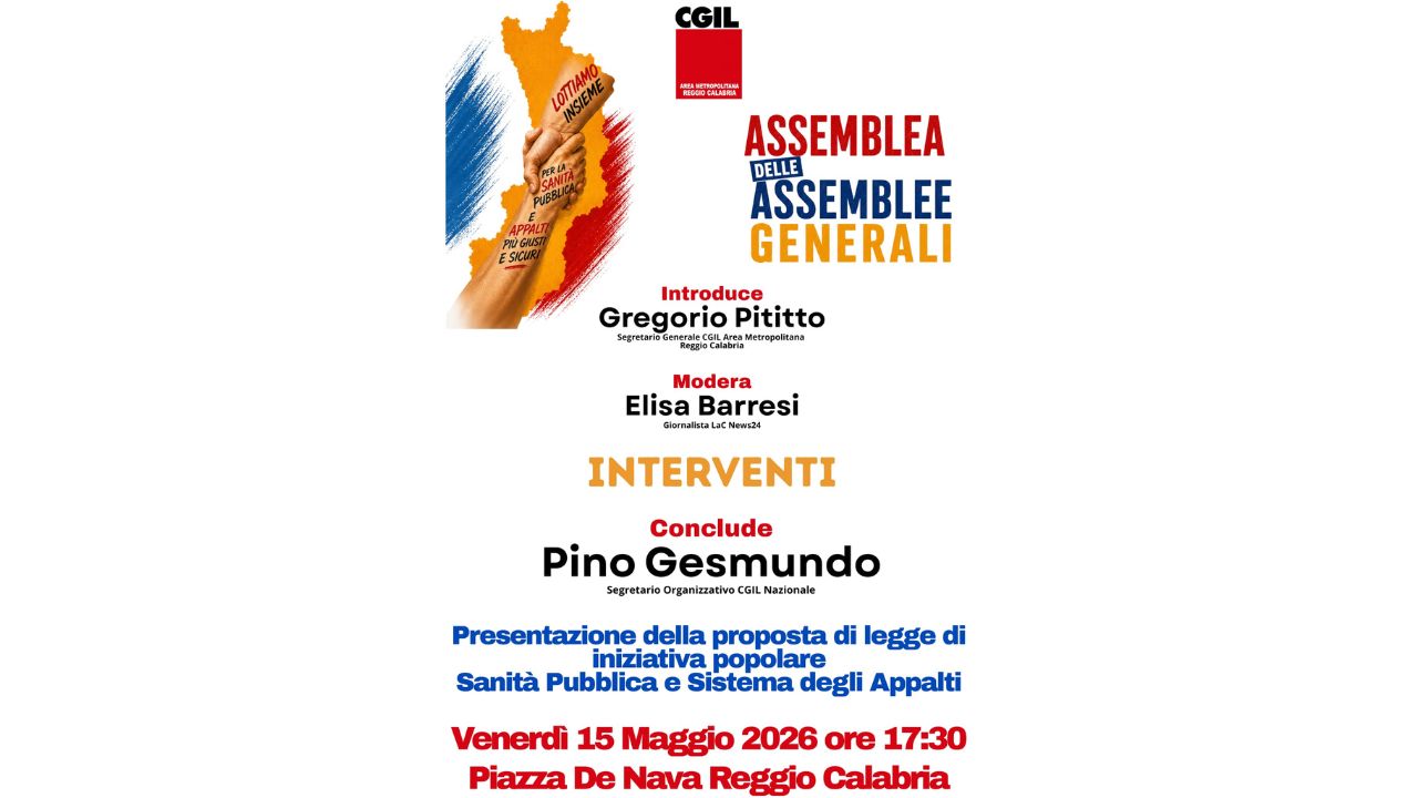 Sanità pubblica e appalti al centro della mobilitazione CGIL: al via in tutta la provincia la raccolta firme