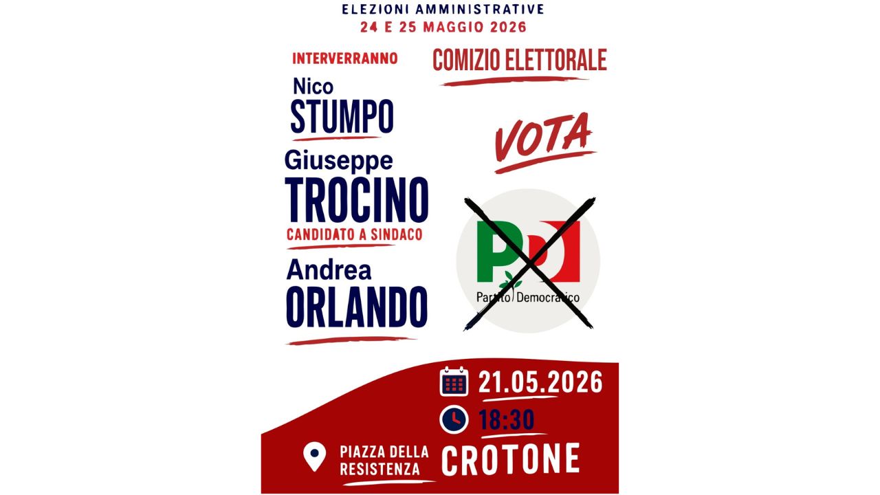Crotone verso il voto: Andrea Orlando scende in piazza al fianco di Giuseppe Trocino