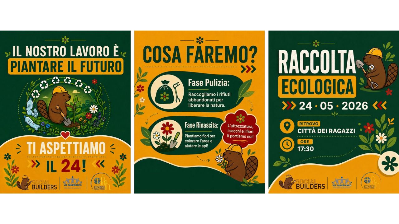 Giovani protagonisti del cambiamento: Social Builders mobilita la città con la “Raccolta Ecologica”