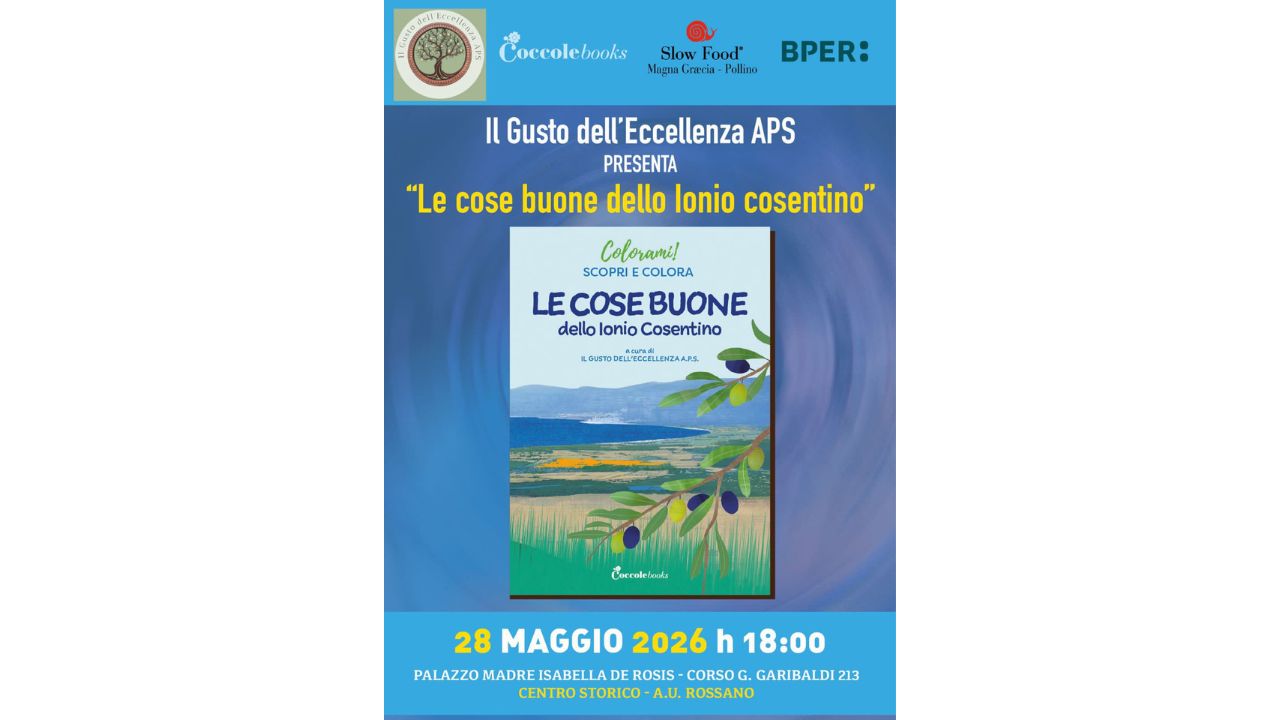 “Le Cose Buone dello Ionio Cosentino: un libro per bambini racconta sapori, tradizioni e identità del territorio”