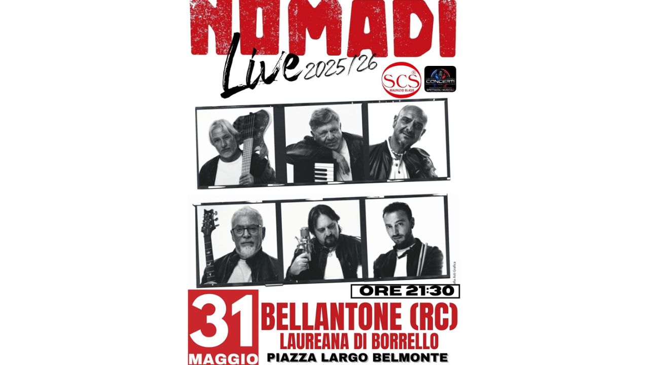 Nomadi Live 2025/26: la storica band italiana accende Bellantone con una notte di musica ed emozioni