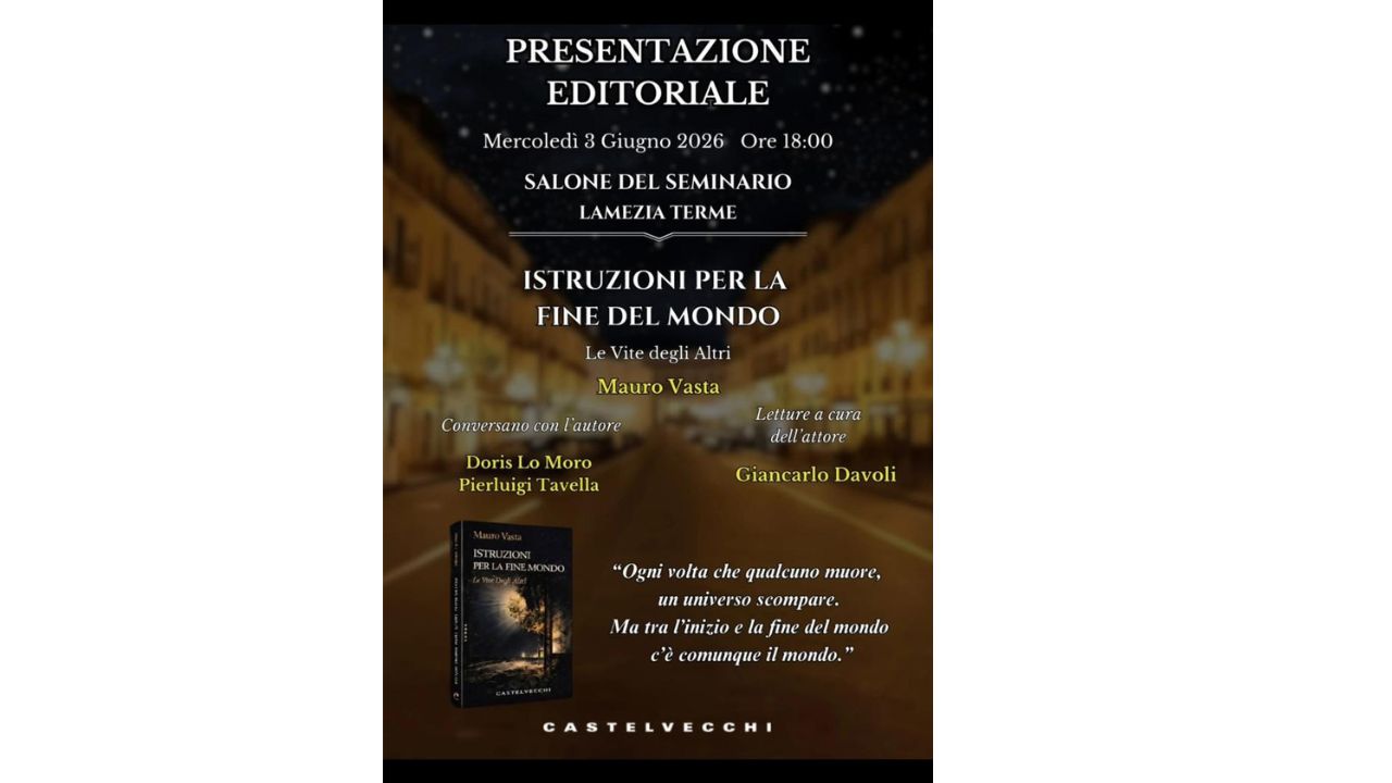 Mauro Vasta conquista Lamezia: il romanzo che trasforma la fine del mondo in una rinascita