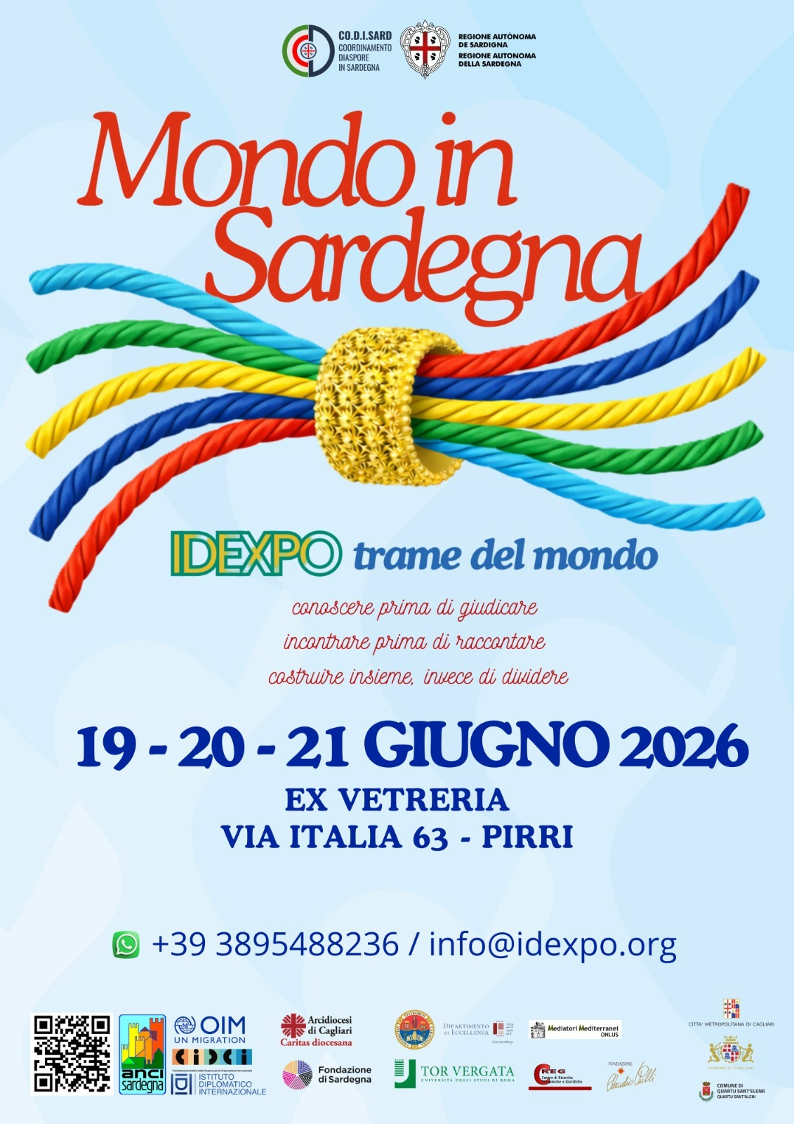 Cagliari diventa capitale del dialogo globale: nasce “Mondo in Sardegna – IDEXPO”