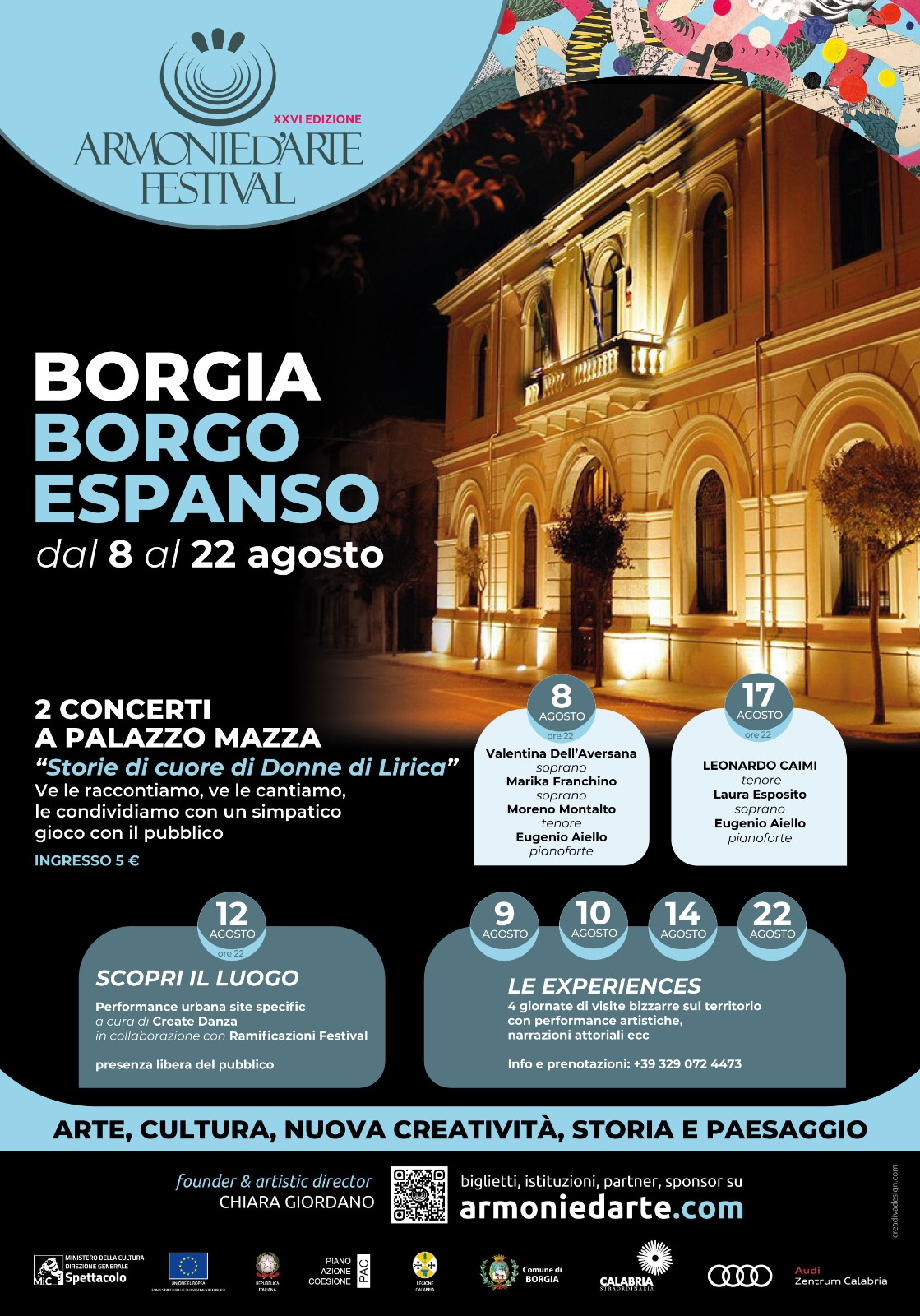 Borgia, la lirica celebra le donne dell’Opera: due serate d’autore a Palazzo Mazza