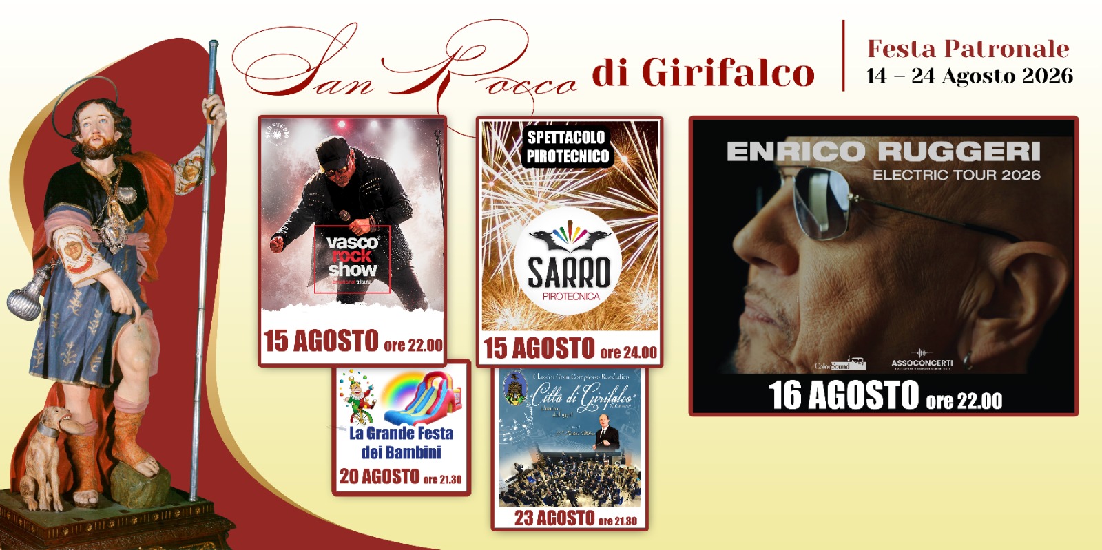 Girifalco, fede e tradizione per la festa di San Rocco e dell’Assunta