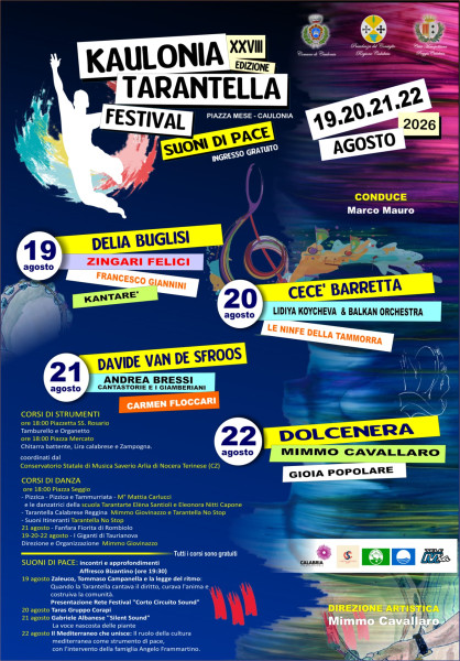 Caulonia, al via il Kaulonia Tarantella Festival: quattro giorni nel cuore della musica popolare