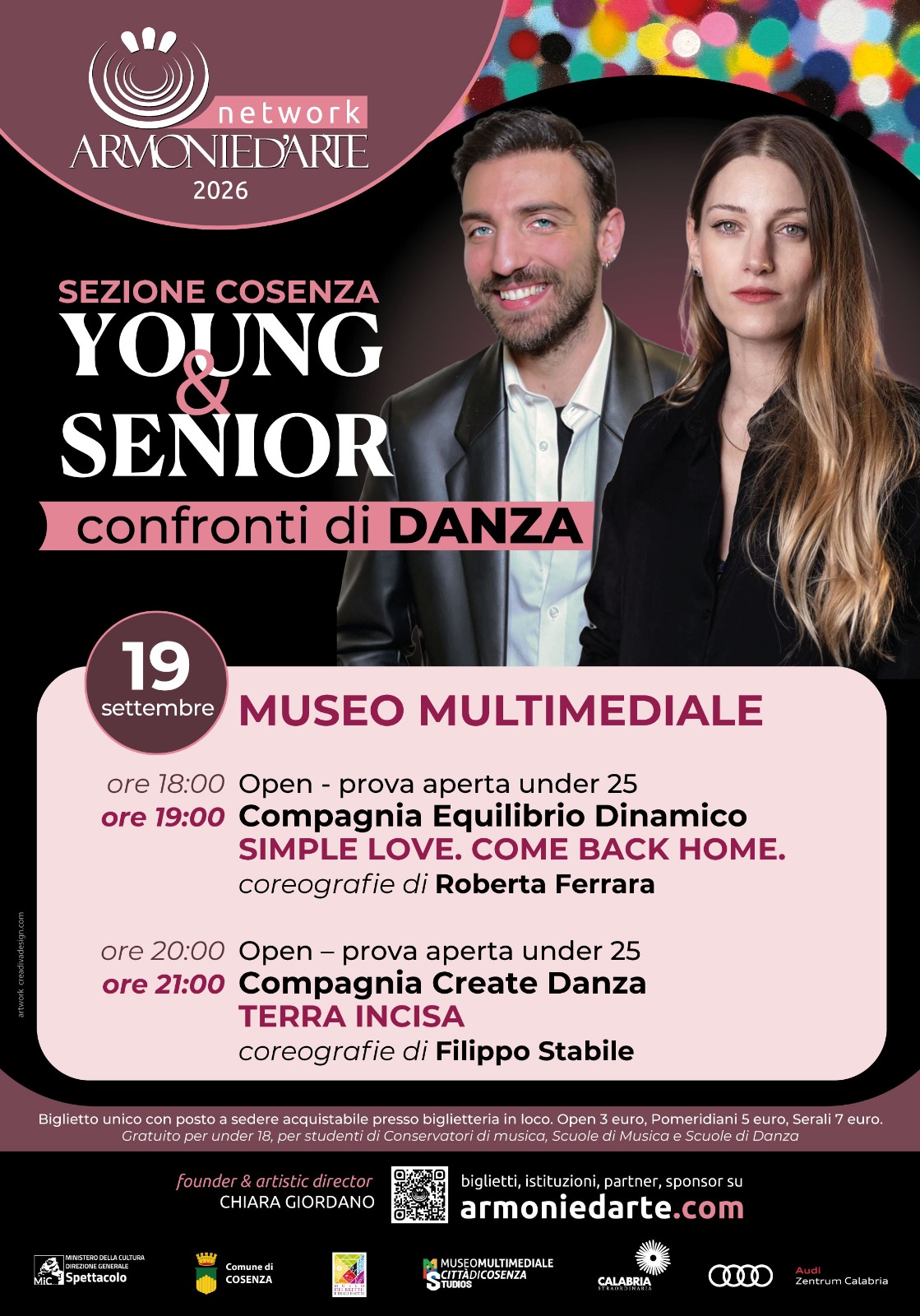 Cosenza, la danza contemporanea protagonista di “Young & Senior” al Museo Multimediale
